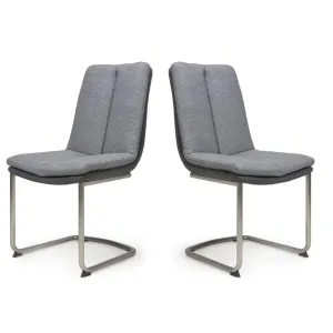 Triton Linen Light Grey Dining Chair Set of 2