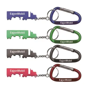 Truck Shape Bottle Opener Key Chain and  Carabineer