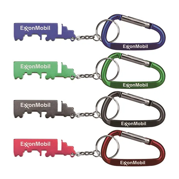 Truck Shape Bottle Opener Key Chain and  Carabineer
