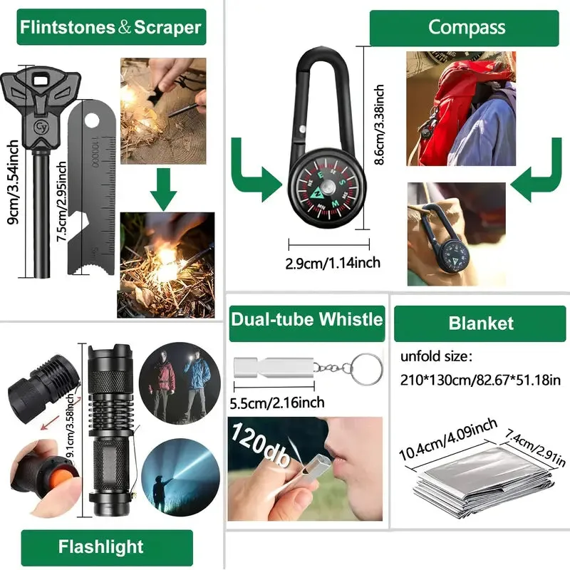 Ultimate 27-Piece Emergency Survival Kit