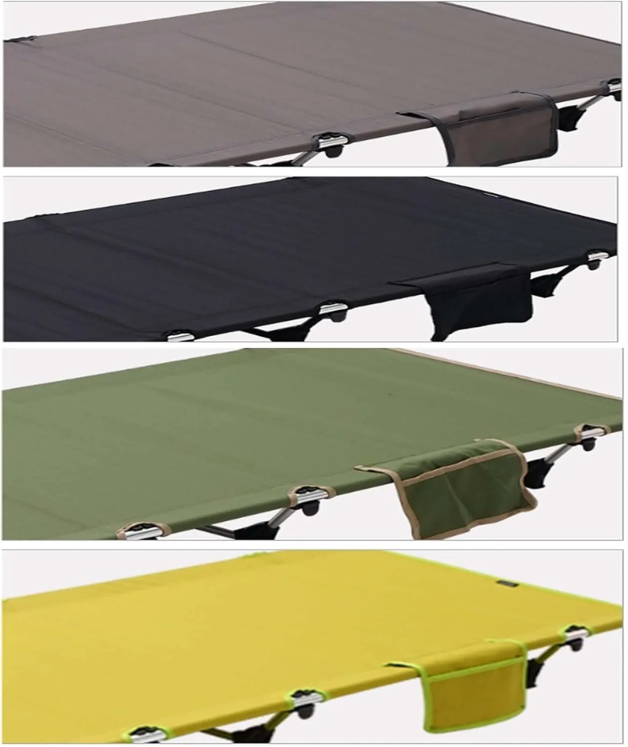 Ultralight Folding Camping Cot for Adults, Portable Sleeping Bed with Carry Bag,Compact for Outdoor Travel,Hiking,Mountaineering,Lightweight Backpacking,Easy Set-Up (Grey)