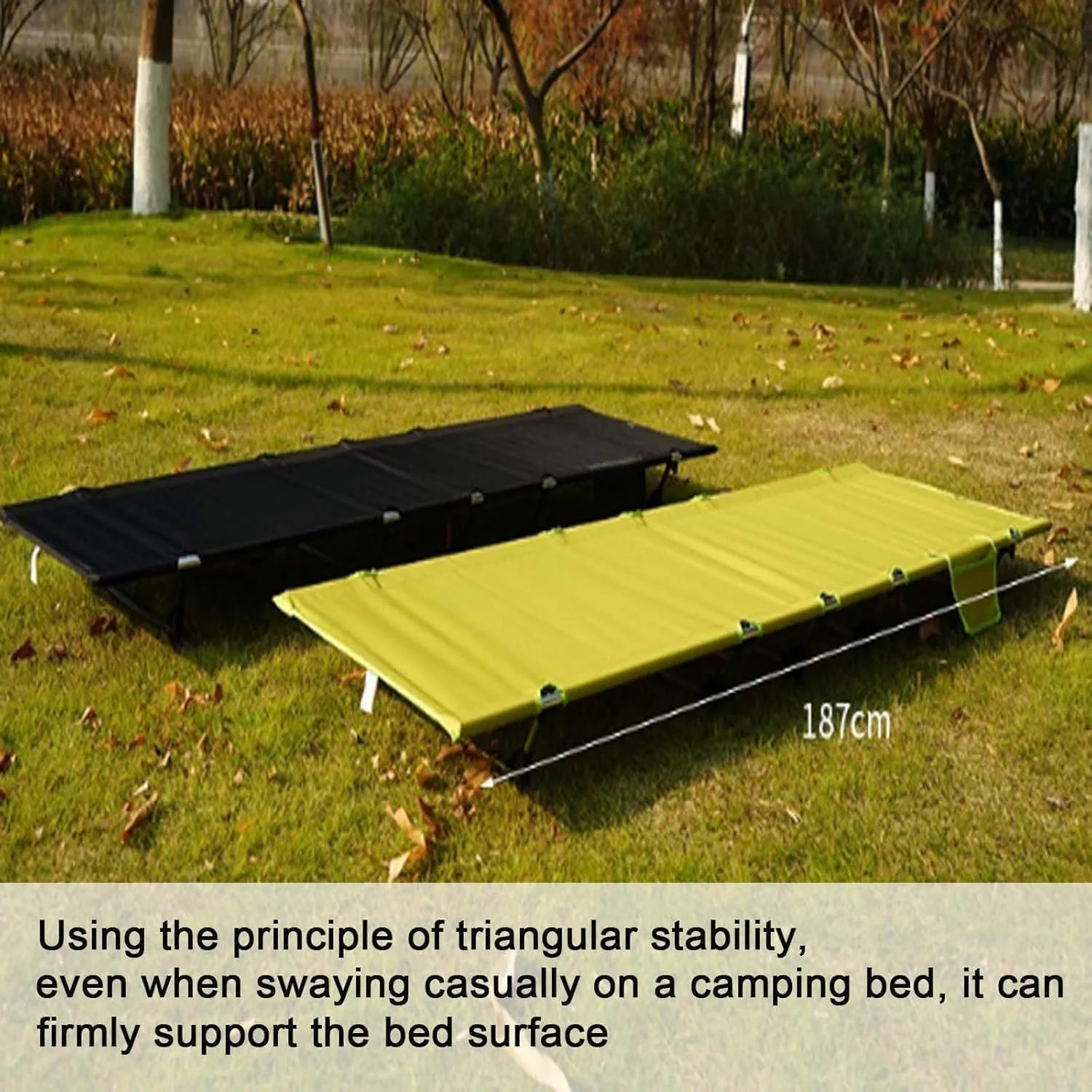 Ultralight Folding Camping Cot for Adults, Portable Sleeping Bed with Carry Bag,Compact for Outdoor Travel,Hiking,Mountaineering,Lightweight Backpacking,Easy Set-Up (Grey)