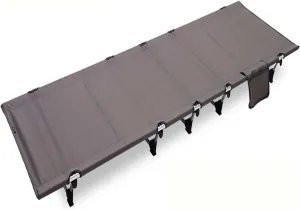 Ultralight Folding Camping Cot for Adults, Portable Sleeping Bed with Carry Bag,Compact for Outdoor Travel,Hiking,Mountaineering,Lightweight Backpacking,Easy Set-Up (Grey)