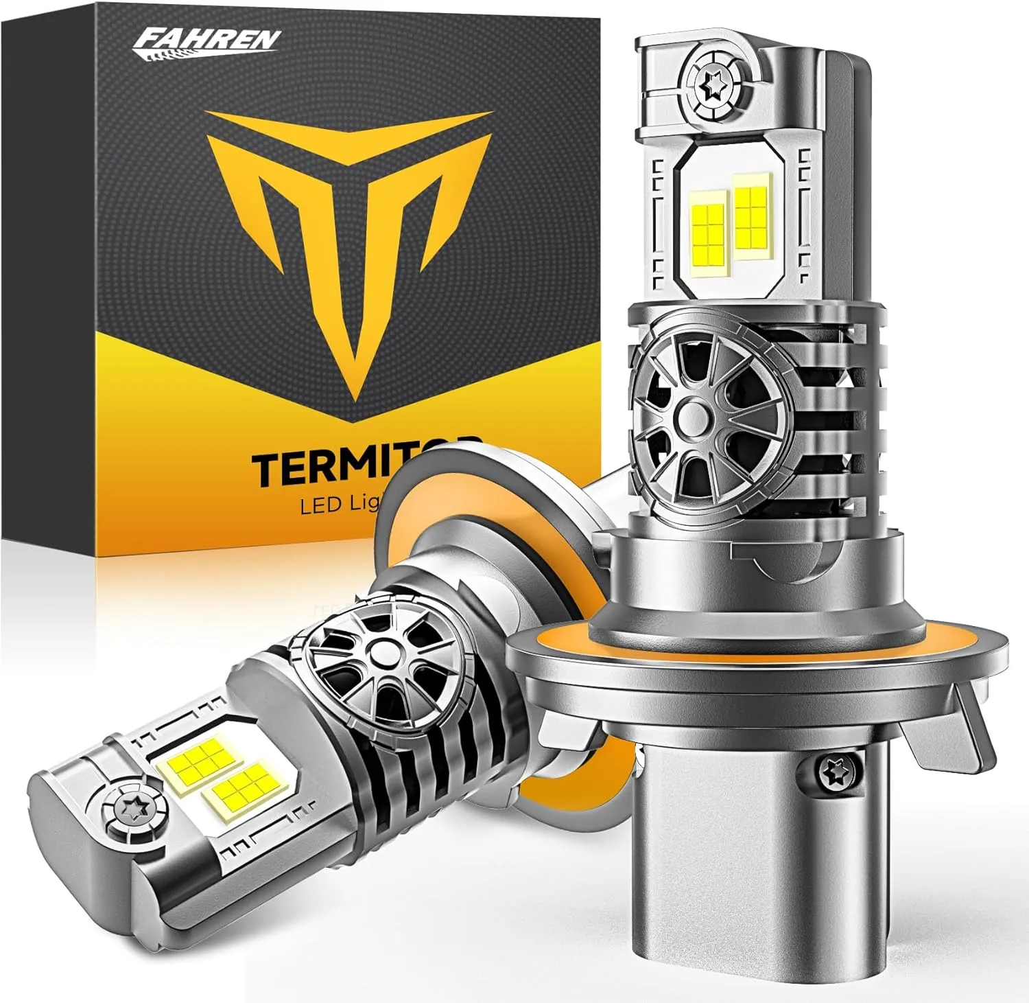 Upgraded H13 Bulbs, 38,000LM Super Bright, 9008/H13 Light Bulbs, Real 1:1 Halogen Size, 6500K Cool White, IP68 Waterproof, Plug and Play, Pack of 2