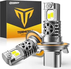 Upgraded H13 Bulbs, 38,000LM Super Bright, 9008/H13 Light Bulbs, Real 1:1 Halogen Size, 6500K Cool White, IP68 Waterproof, Plug and Play, Pack of 2