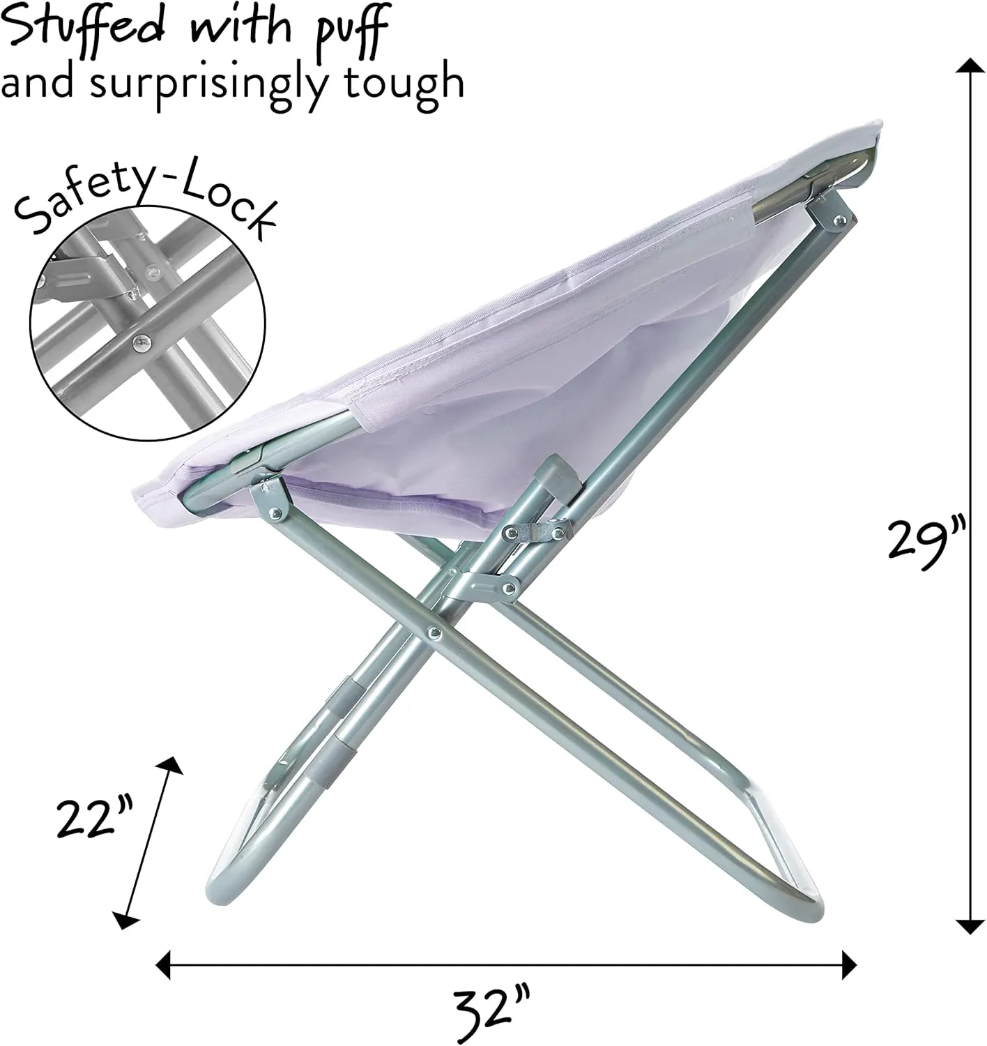 Urban Lifestyle Micromink Foldable Saucer Chair, Lavender