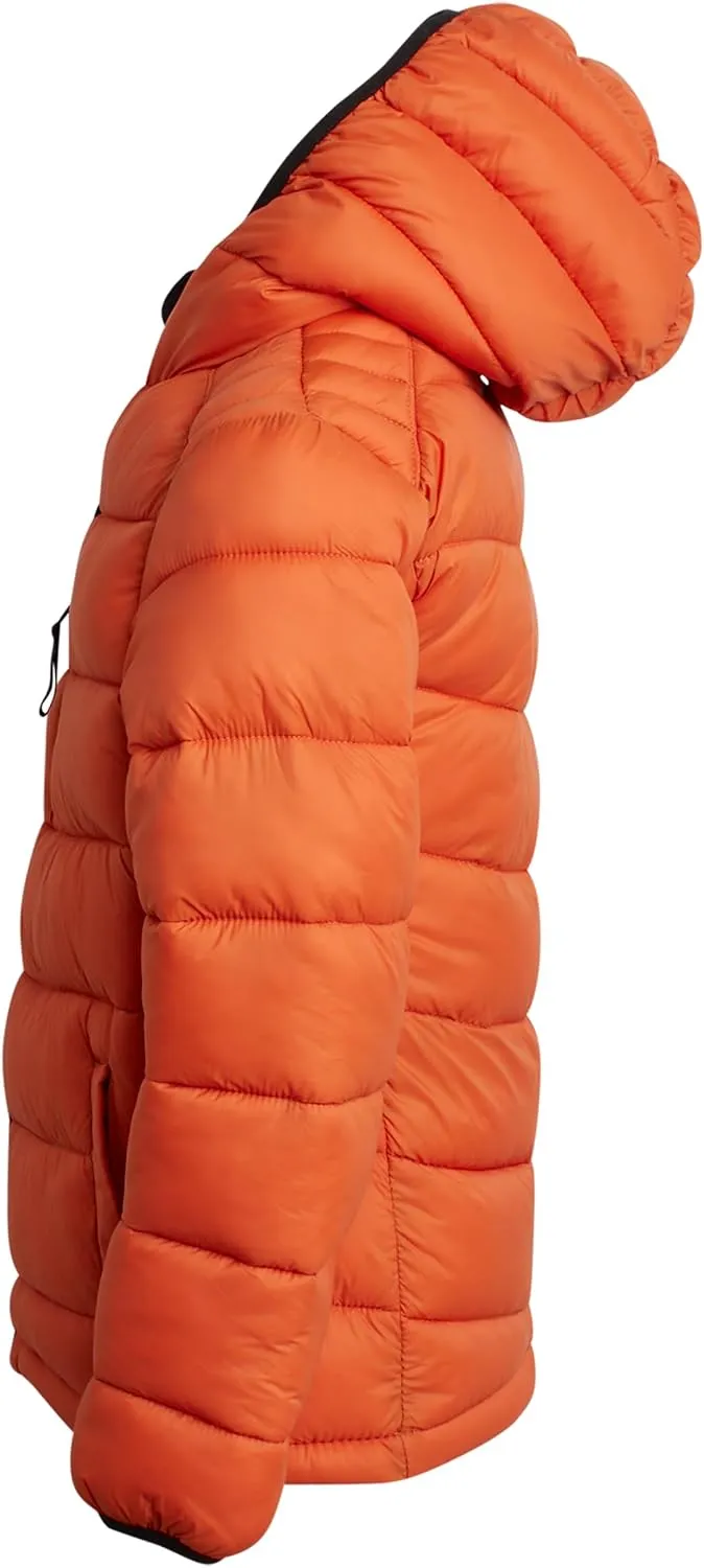 URBAN REPUBLIC Boys’ Foldable Hooded Jacket – Insulated Weather Resistant Bubble Puffer Windbreaker Coat for Boys Sizes 4-20