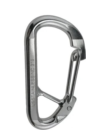 US STAINLESS Stainless Steel 316 Spring Hook Carabiner 3/8" (10mm) Marine Grade Safety Clip Forged