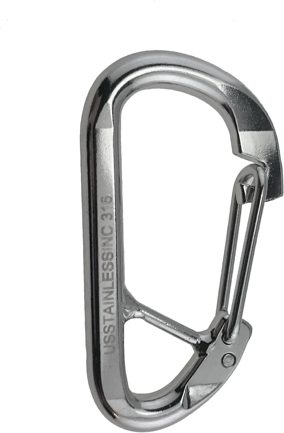 US STAINLESS Stainless Steel 316 Spring Hook Carabiner 3/8" (10mm) Marine Grade Safety Clip Forged