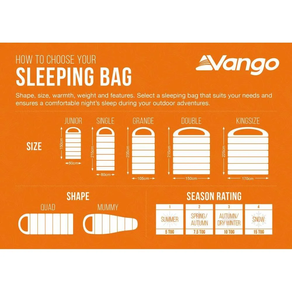 Vango Polaris Grande Sleeping Bag Grande Neptune