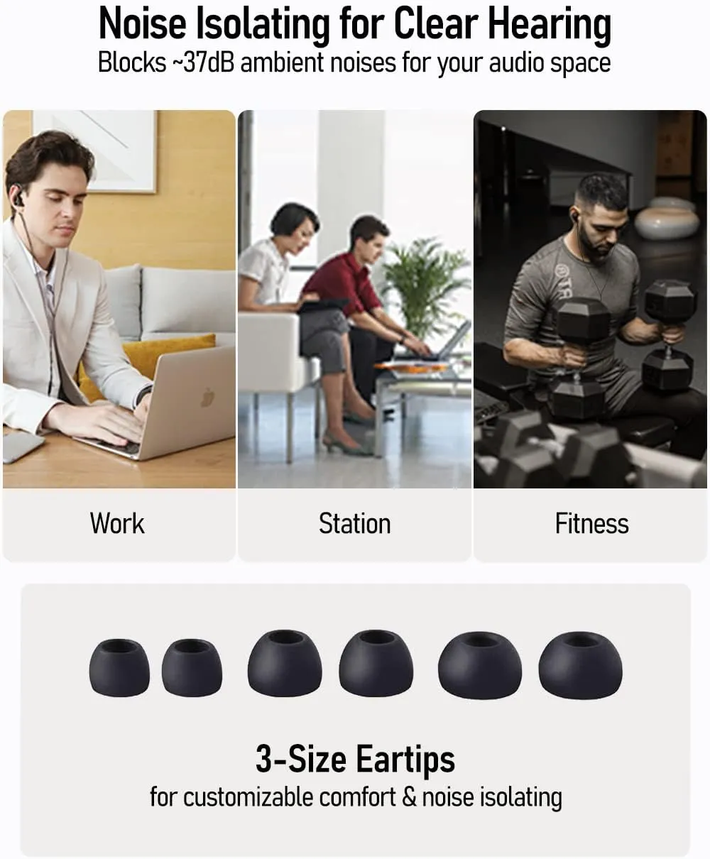Vibes 201L Wired Earbuds in-Ear Headphones, Lightning to 3.5mm Adapter & Braided Cord, Noise Isolating Bass Driven Earphones, Carry Case, Ear Buds Tips, 3.5mm Jack (Clear Brown, No Mic)
