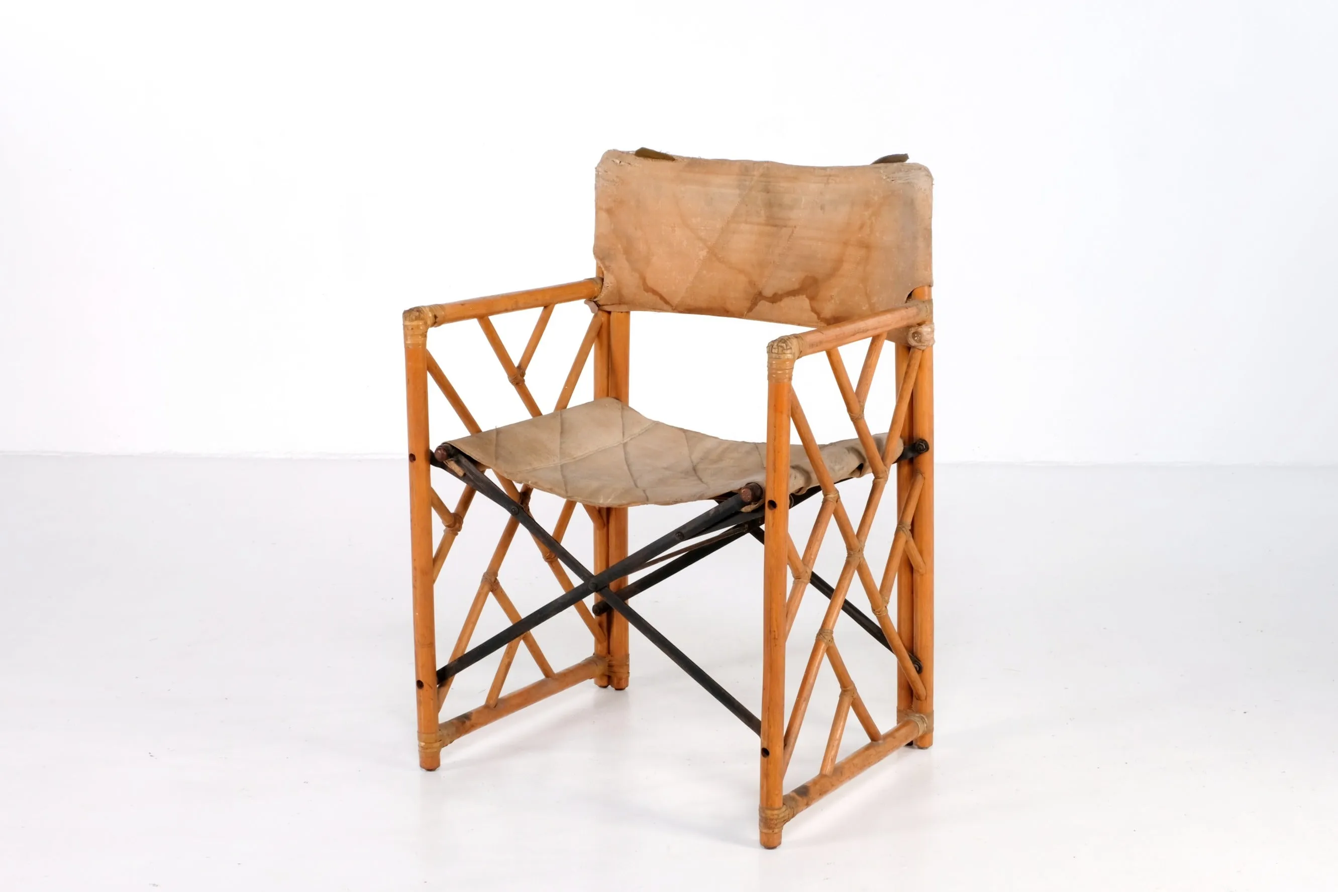 VINTAGE BAMBOO DIRECTOR’S ARMCHAIR