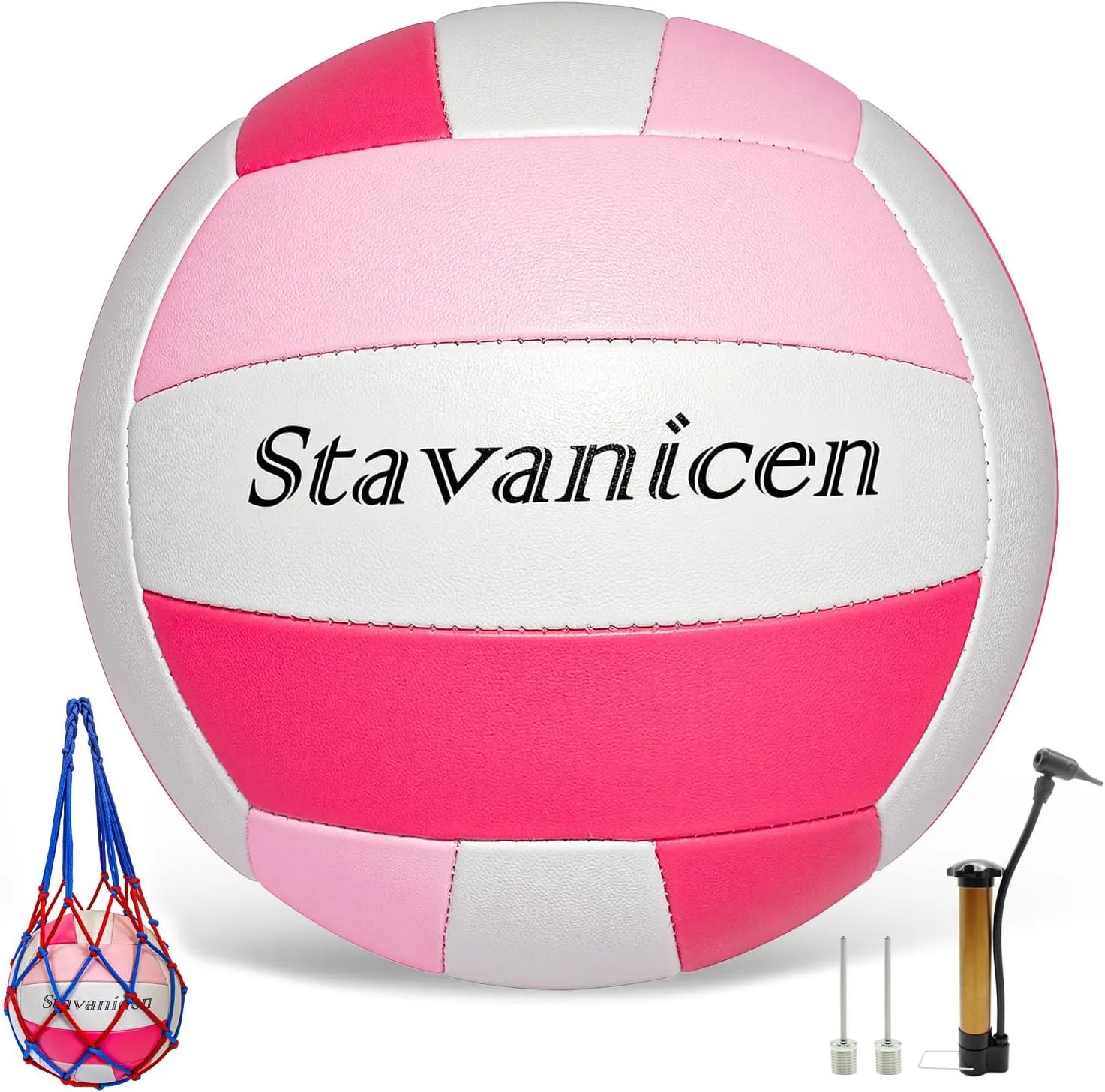 Volleyball Official Size 5 for Indoor Outdoor, Thicker PU Soft Volleyball Beach Volleyball for Girls Boys Teenager Adults, Volleyball Kit for Beach Game Gym Training Beginner