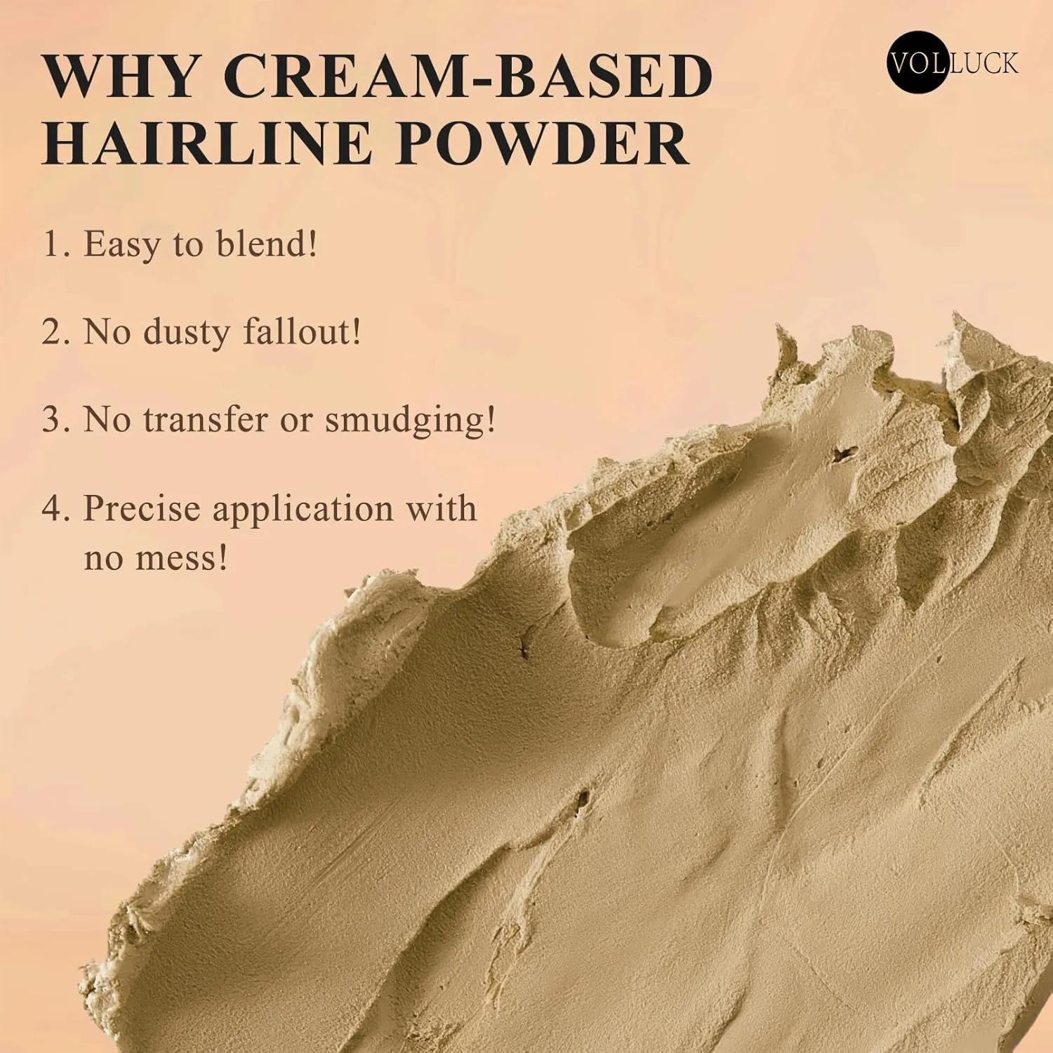 VOLLUCK Hairline Powder Instantly, Root Touch up Powder Hair Color Upgraded, Grey Root Cover up Conceals Hair Loss, Hairline Shadow for Women & Men for Thinning Hair Natural, Sweatproof (Dark Brown)