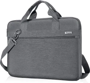 Voova Laptop Bag 15.6 Inch, 360° Protective Laptop Case Sleeve Compatible with MacBook Air 15 M2/M3/M4, MacBook Pro 15/16, 15-16” Lenovo Dell Hp, Waterproof Computer Bag Slim Briefcase, Grey