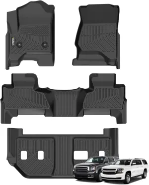 Wailtnb-All Weather Floor Mats for Chevrolet Suburban & GMC Yukon XL 2015-2020 Custom Fit Chevy Suburban & Yukon XL 2015-2020 Waterproof Durable Accessories for Suburban