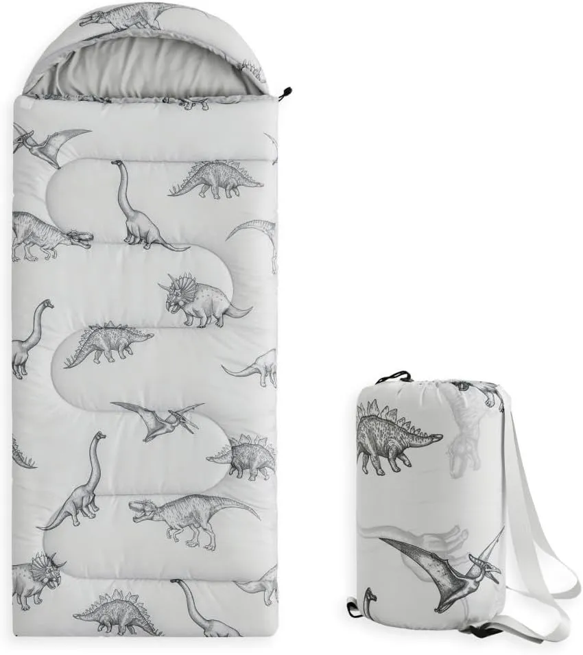 Wake In Cloud - Kids Sleeping Bag for Boys Toddlers, Camping in Warm Cold Weather, Backpacking Lightweight Compact Outdoor Liner for 3 Seasons Summer Spring Fall