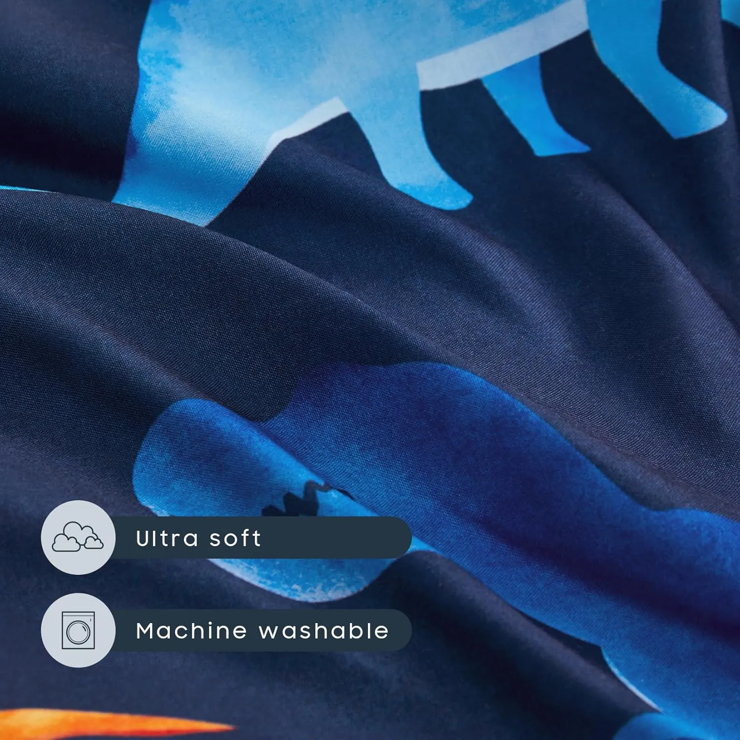 Wake In Cloud - Sleeping Bag for Kids Toddlers, Portable Compact Lightweight Backpacking Nap Mat with Pillow and Blanket, for Boys Girls, Cute Colorful Dinosaur, Navy Blue, 55" x 30"