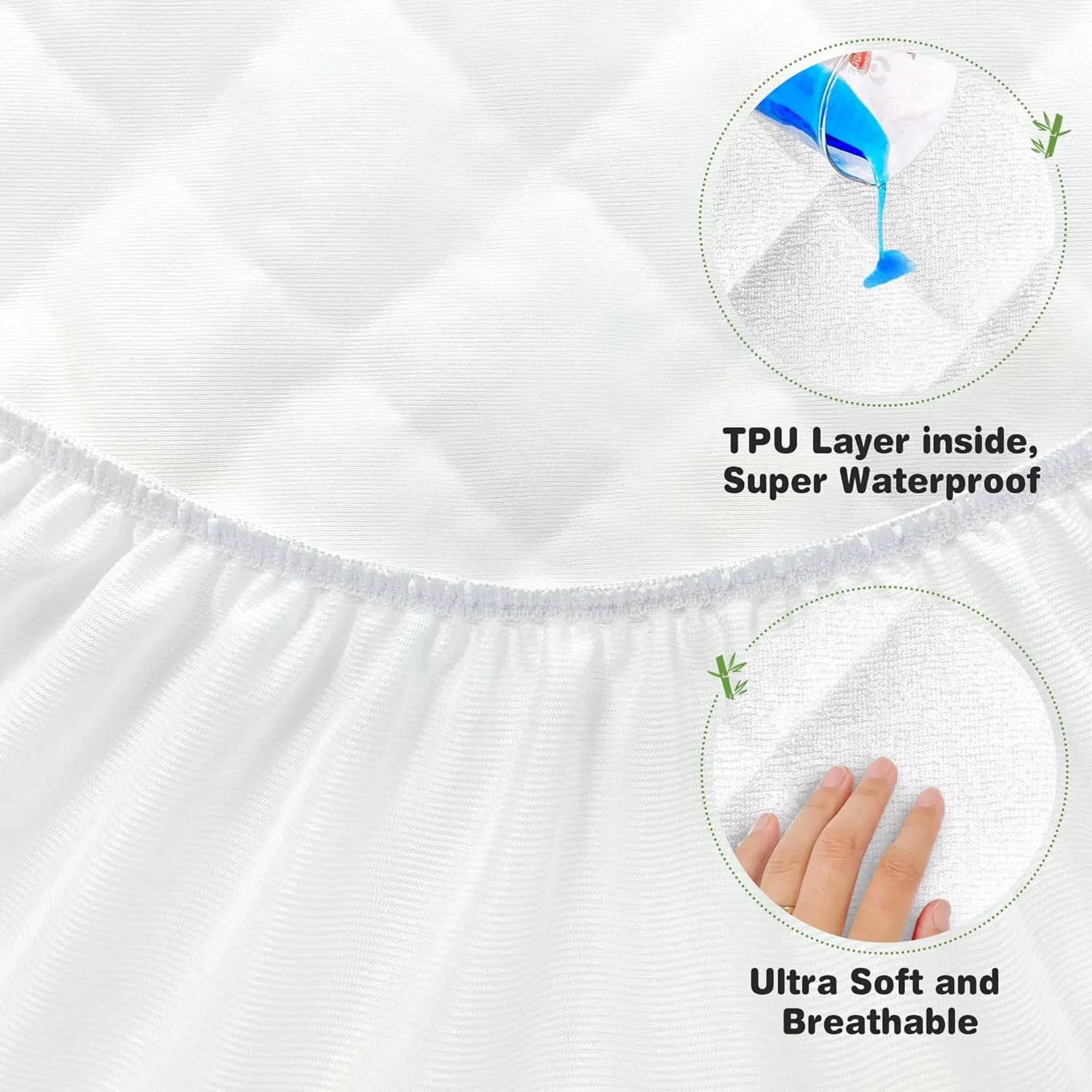 Waterproof Bassinet Mattress Pad Protector Cover Compliable with Maxi-COSI/Swift Lightweight Bassinet/Graco SmartSense Soothing Bassinet, Ultra Soft, Breathable and Comfortable, 2 Pack