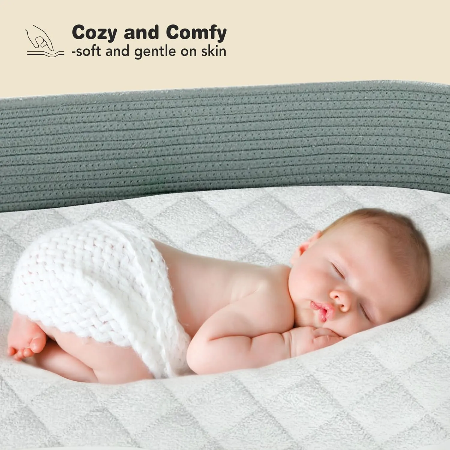 Waterproof Bassinet Mattress Pad Protector Cover Compliable with Maxi-COSI/Swift Lightweight Bassinet/Graco SmartSense Soothing Bassinet, Ultra Soft, Breathable and Comfortable, 2 Pack