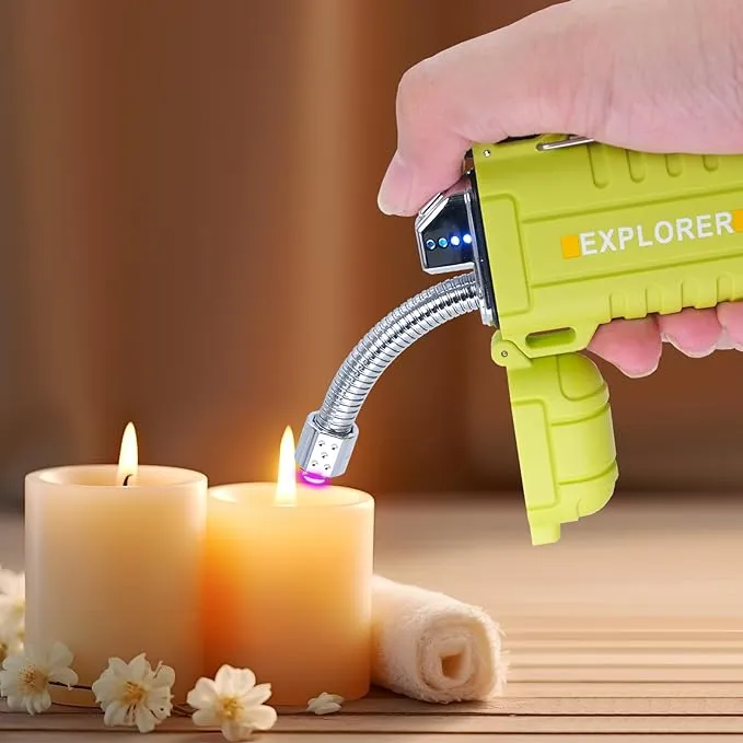 Waterproof Lighter Outdoor Flexible Neck Windproof USB Rechargeable Plasma Lighter Flashlight Flameless Electric Arc Lighter for Candle Camping Hiking Outdoor Survival Activities Tatical Gear