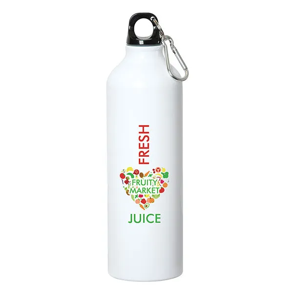 WB8007 750 ML (25 FL. OZ.) ALUMINUM WATER BOTTLE WITH CARABINER