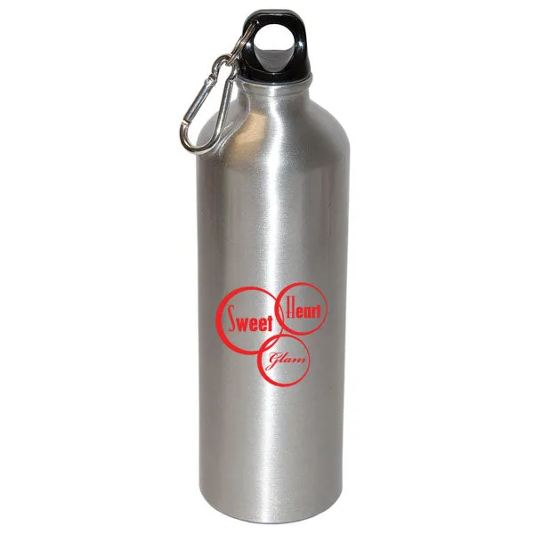 WB8007 750 ML (25 FL. OZ.) ALUMINUM WATER BOTTLE WITH CARABINER