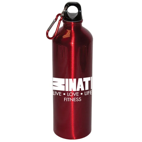 WB8007 750 ML (25 FL. OZ.) ALUMINUM WATER BOTTLE WITH CARABINER