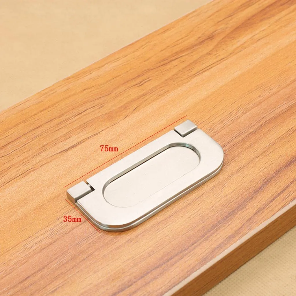 WEADDU Gold Zinc Alloy Wire Drawing Cabinet Door Drawer Invisible Pull Handles 75mm