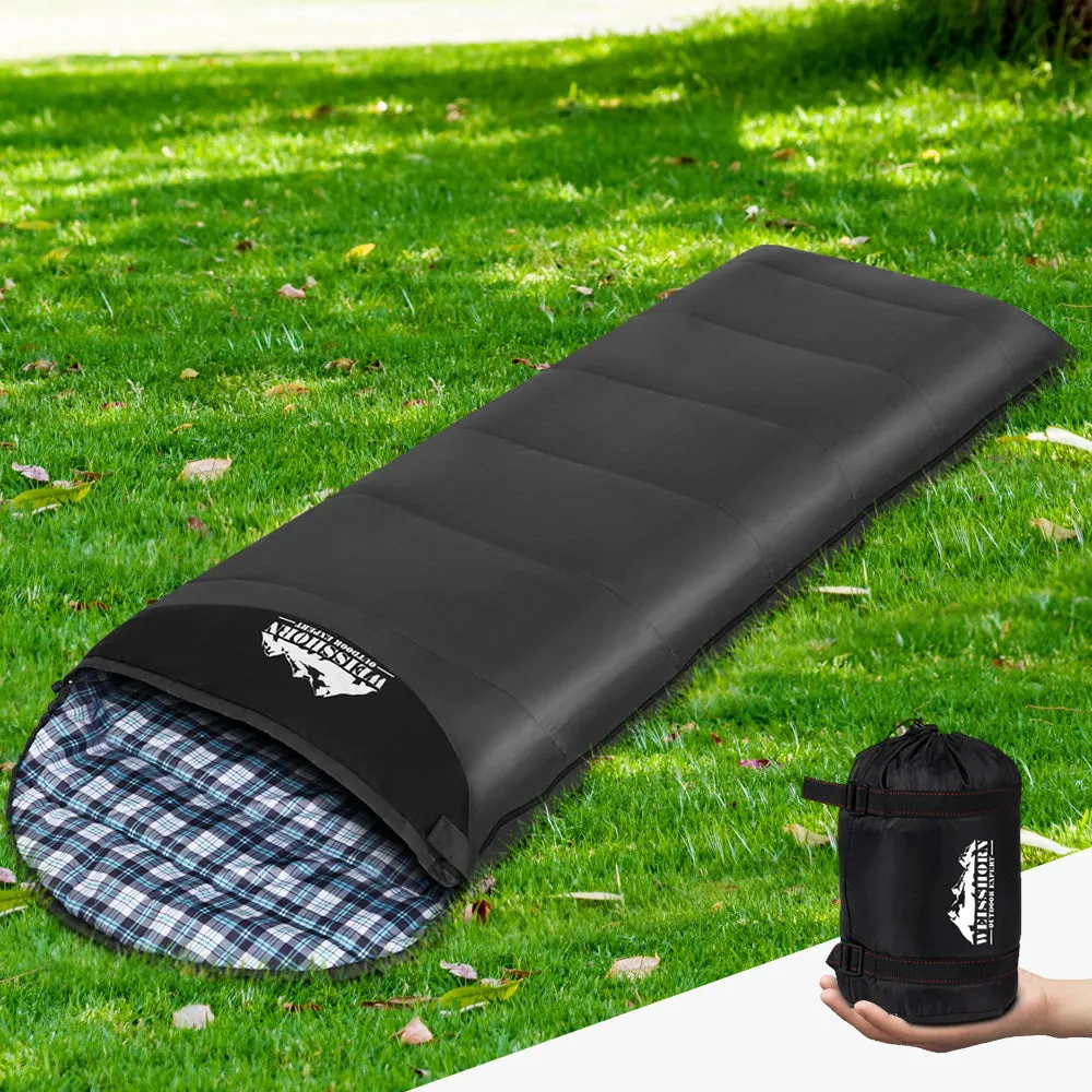 Weisshorn Sleeping Bag Single Thermal Camping Hiking Tent Grey 0&deg;C