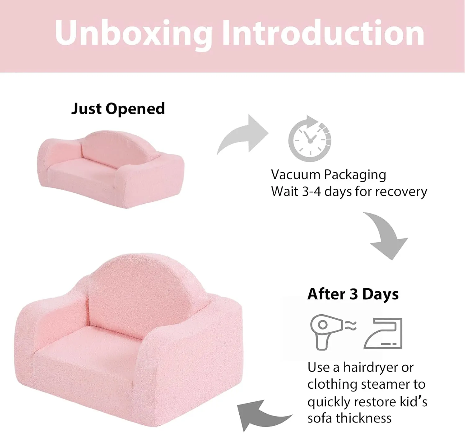 Welnow 2-in-1 Kids Sofa Chair, Convertible Toddler Chair Flip Out Children Sofa Chair with Wave Armrests Folding Kids Play Sofa with Side Pockets & Removable Cover Armchair for Girl or Boy