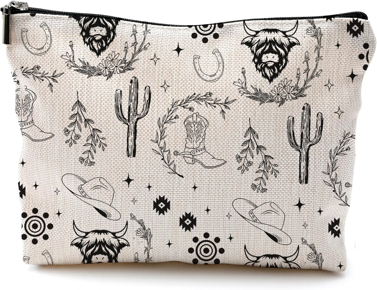 Western Makeup Bag, Western Gifts for Women, Western Stuff for Women, Cow Makeup Bag, Cowgirl Gifts, Cowgirl Stuff