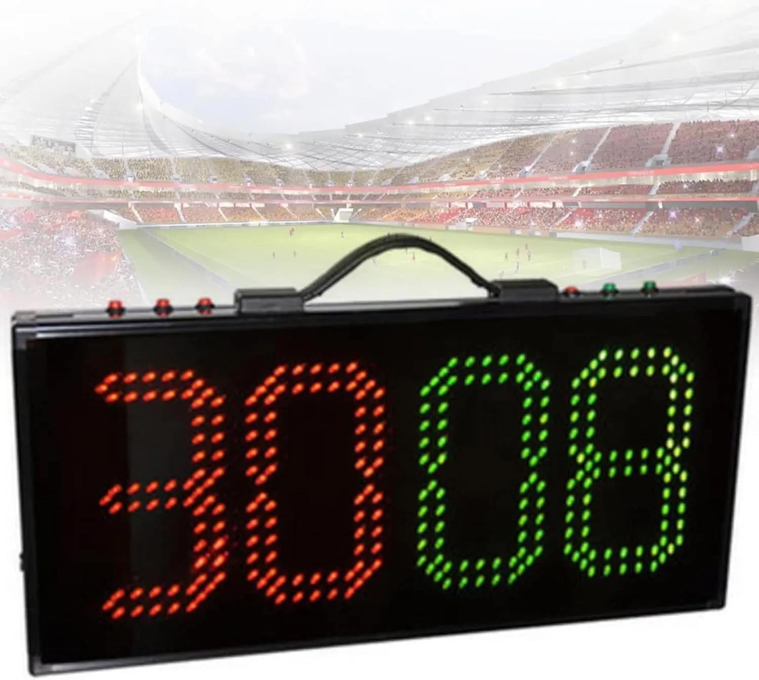 WIKINK Portable LED Football Substitution Board for Soccer, Injury Time Display Electronic Boards Change Player Soccer, Waterproof Football Match Equipment, Single-Sided