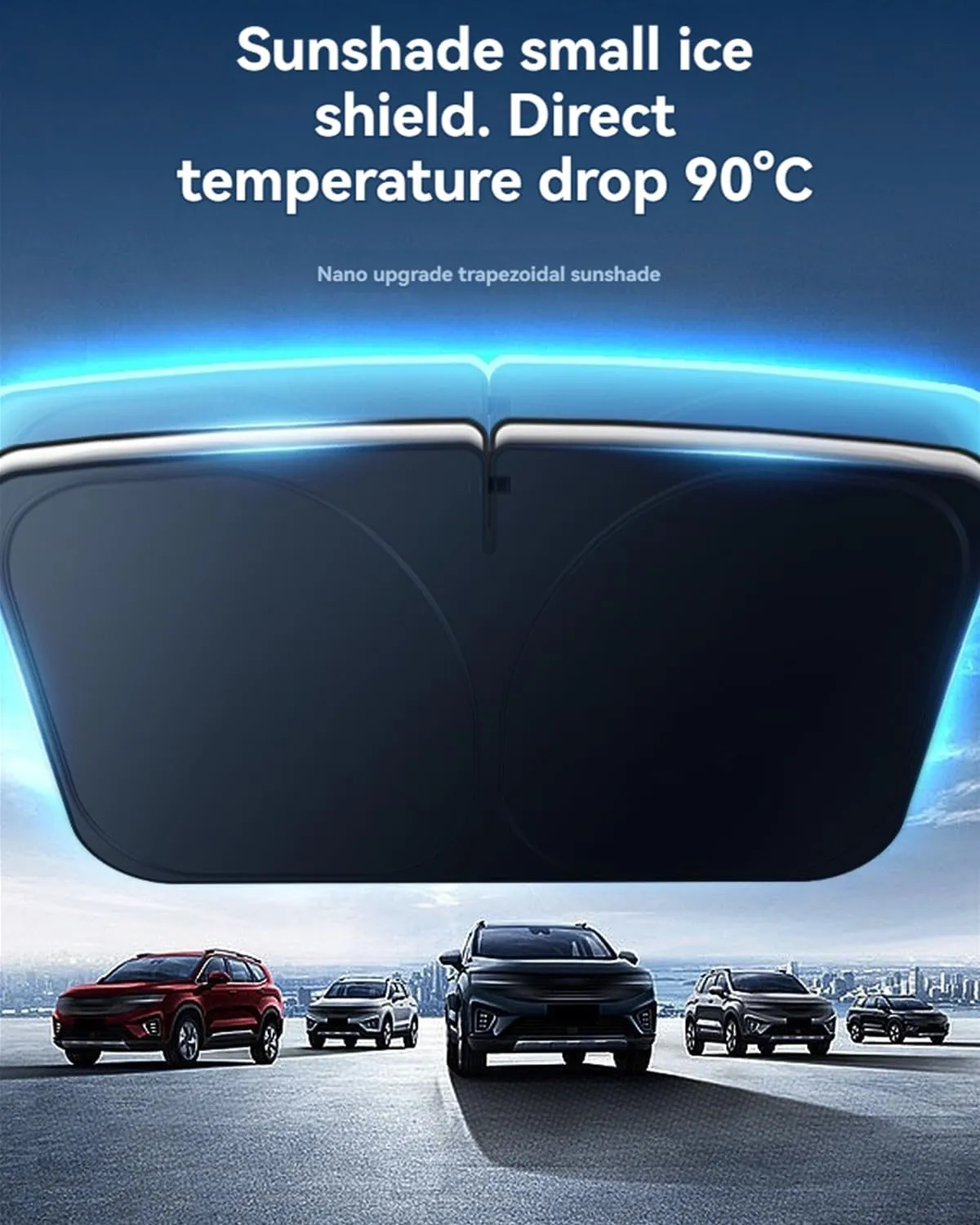 Windshield Sun Shade for Mitsubishi Outlander Front Window Shades Cover for 2011-2024 Outlander Windshield Sun Visor Protector Car Accessories