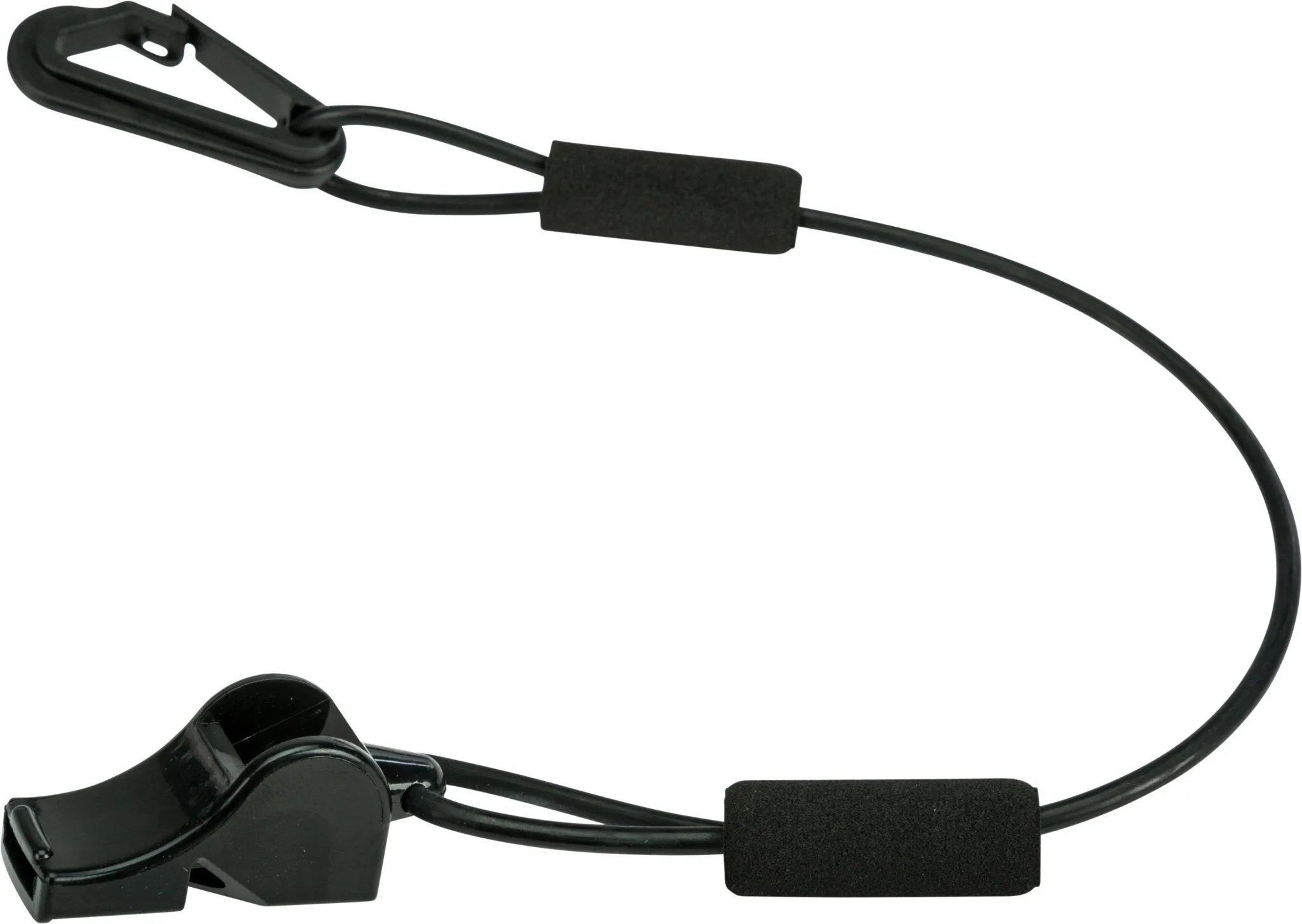 WPS LVW-17 BLK Floating Whistle w/Lanyard