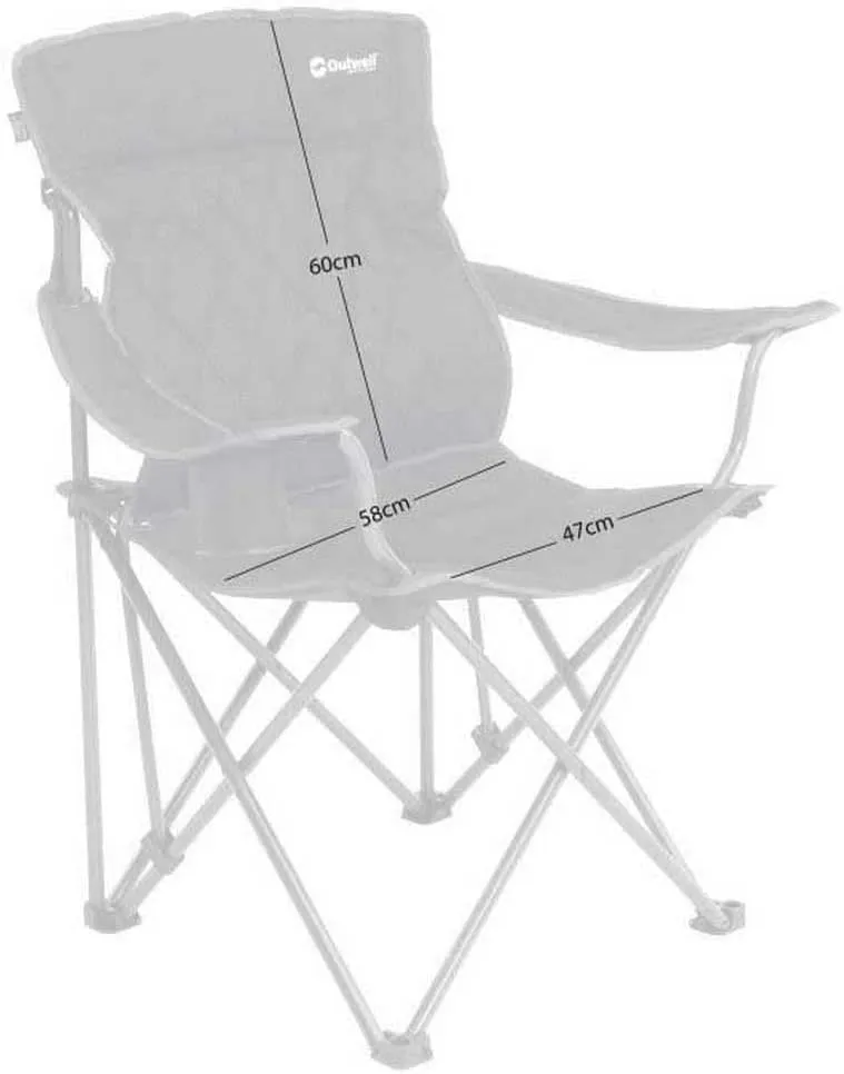 x camping chair, 104 x 63 x 90 cm, black