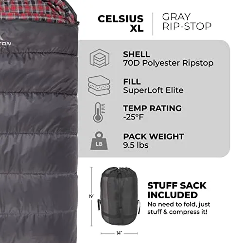 XL Sleeping Bags,All Weather Warm Sleeping Bag for Adults & Kids
