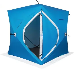 YUEWO Ice Fishing Shelter, 3-4 Person Ice Shanty Portable Pop up Insulated Ice Fishing Tent for Winter Ice Fishing